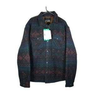 Jachs New York Men's XL Wool Blend Aztec Southwest Sherpa Lined Shirt-jacket NWT